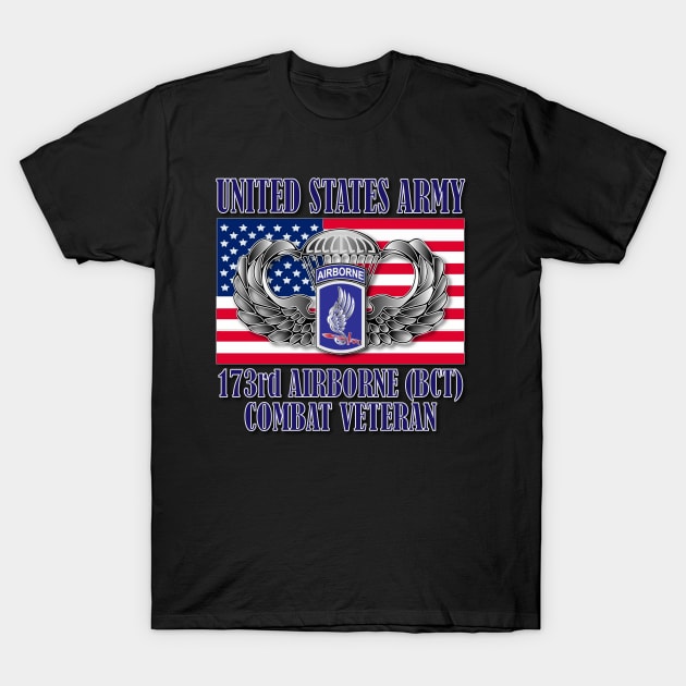 173rd Airborne Brigade- Combat Veteran T-Shirt by Relaxed Lifestyle Products